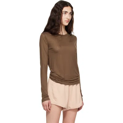 Baserange Brown Long Sleeve T-shirt In Brown