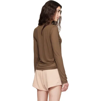 Baserange Brown Long Sleeve T-shirt In Brown