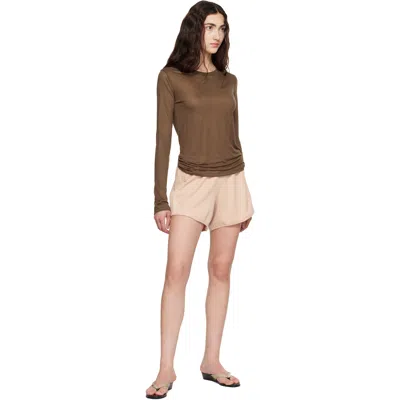 Baserange Brown Long Sleeve T-shirt In Brown