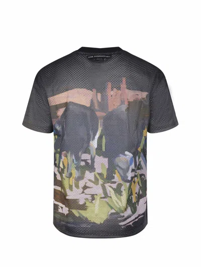 Andersson Bell Perforated Graphic T-shirt In Multi