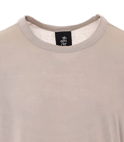 Thom Krom Crew-neck Elasticated T-shirt In Pink