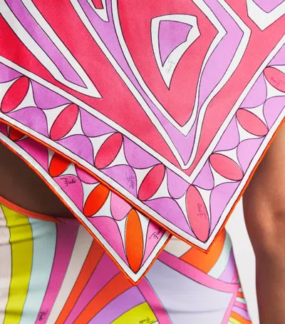 Pucci Silk Labirinto Scarf In Multi