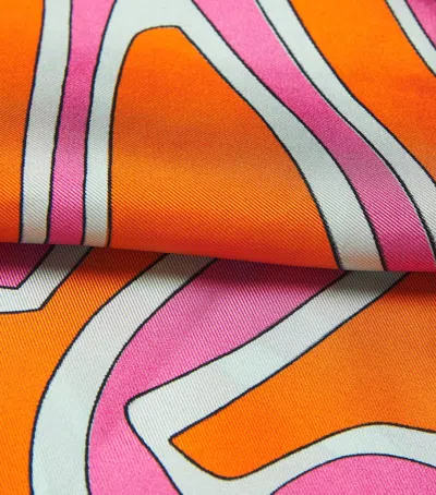 Pucci Silk Labirinto Scarf In Multi