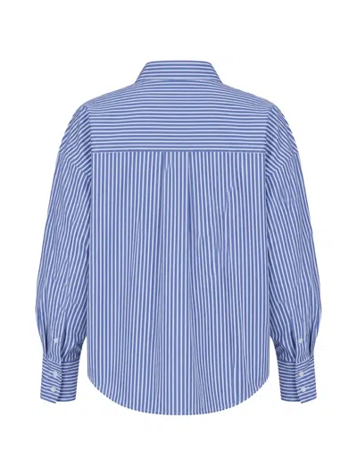 Arlo Mott Watts Stripe-pattern Shirt In Blue