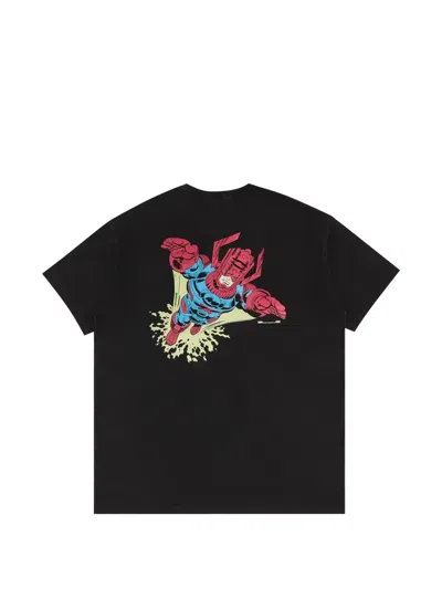 Kith X Marvel Galactus Logo-print T-shirt In Black