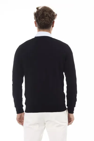 Alpha Studio Wool Men's Men's Sweater In Black