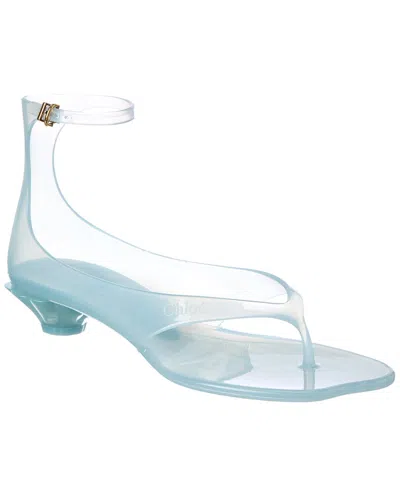 Chloé Chloe Women Pastel Light-blue Tpu Chloe Jelly Thong Sandals In Spearmint