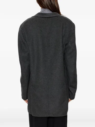 Givenchy Single-breasted Patch-pocket Coat In Gray