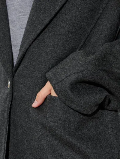 Givenchy Single-breasted Patch-pocket Coat In Gray