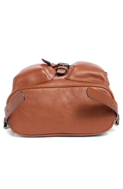 Longchamp Small 3d Leather Backpack In Brown