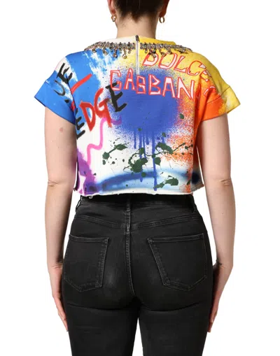 Dolce & Gabbana Crystal-embellished T-shirt In Multi