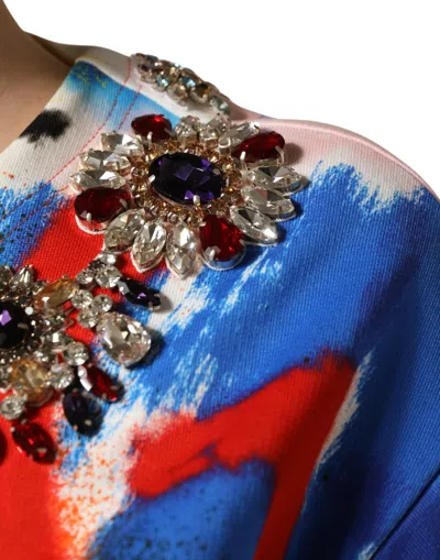 Dolce & Gabbana Crystal-embellished T-shirt In Multi