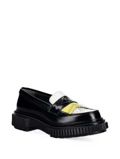 Adieu Brogue-detail Platform Loafers In Black