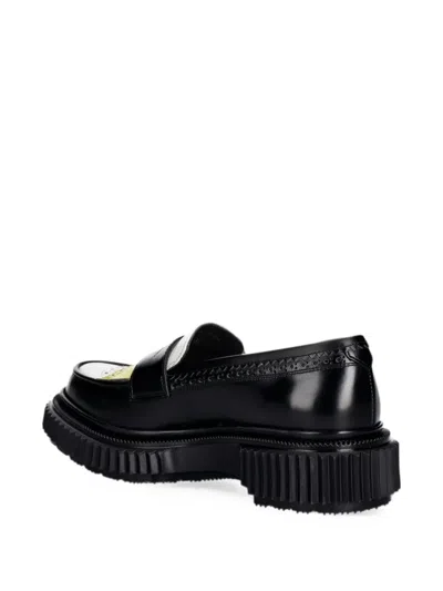 Adieu Brogue-detail Platform Loafers In Black