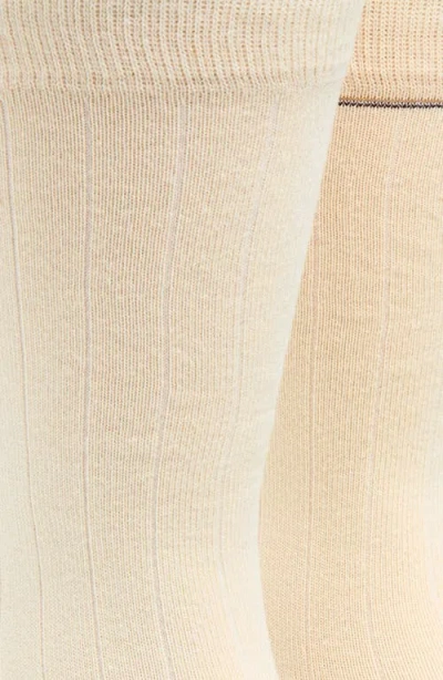 Hugo Boss Boss Assorted 2-pack Solid Ribbed Dress Socks In White