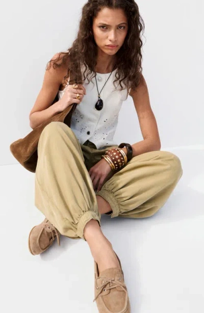 Mango Suede Driving Shoes In Sand