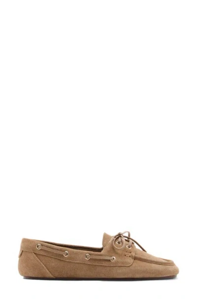 Mango Suede Driving Shoes In Sand