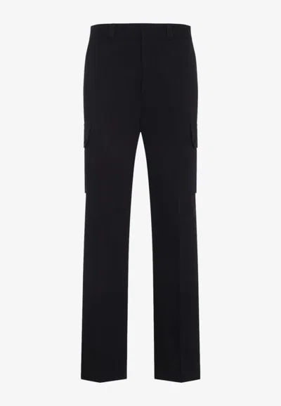 Givenchy Cotton Cargo Pant With Utility Pockets In Black