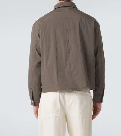 Frame Cotton-blend Jacket In Brown