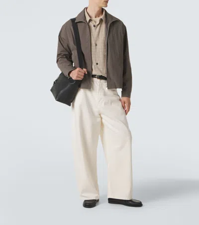 Frame Cotton-blend Jacket In Brown