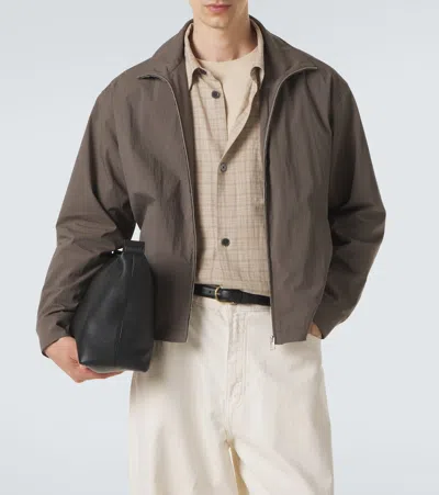 Frame Cotton-blend Jacket In Brown