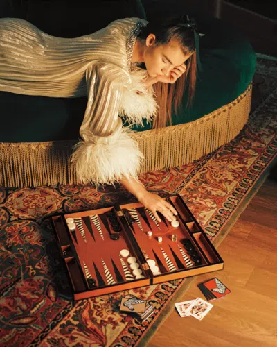Jonathan Adler Zebra Backgammon Set In Multi