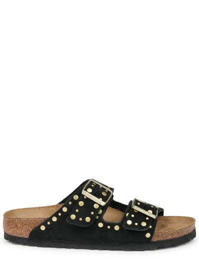 Birkenstock Classic Arizona Sandals With Studded Accents In Black