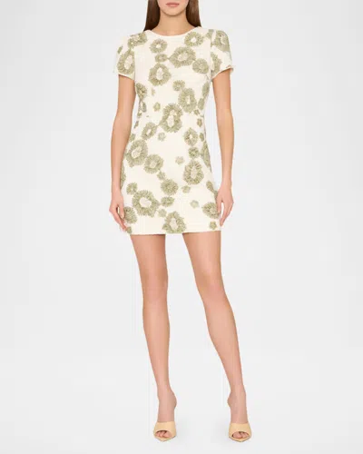 Milly Illy Daisy Embroidered Mini Dress In Multi