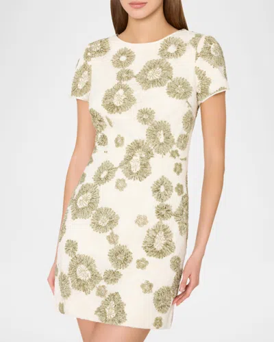 Milly Illy Daisy Embroidered Mini Dress In Multi