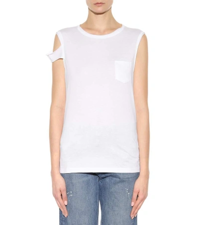Shop Helmut Lang Cotton Top In White