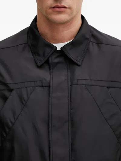 Ader Error Elasticated-waistband Zip-up Bomber Jacket In Black