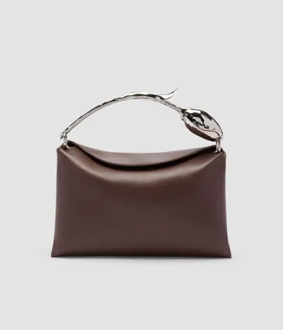 Erdem Bloom Medium Leather Shoulder Bag In Red