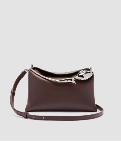 Erdem Bloom Medium Leather Shoulder Bag In Red