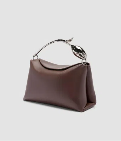 Erdem Bloom Medium Leather Shoulder Bag In Red