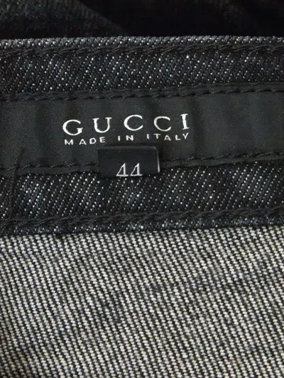 Pre-owned Gucci Distressed-effect Jeans In Black