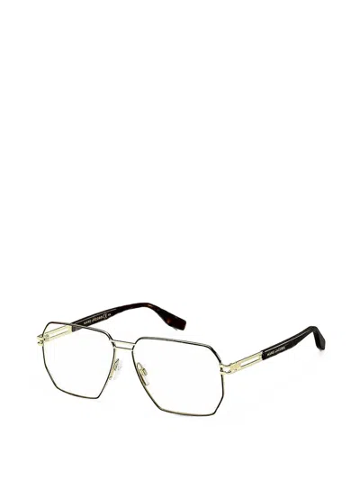 Marc Jacobs Geometric-frame Glasses In Gold