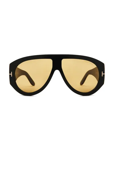 Tom Ford Bronson 60mm Gradient Pilot Sunglasses In Black