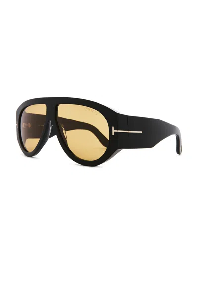 Tom Ford Bronson 60mm Gradient Pilot Sunglasses In Black