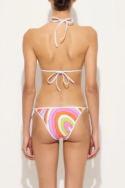 Pucci Iride-print Bikini Bottom In Multicolor In White