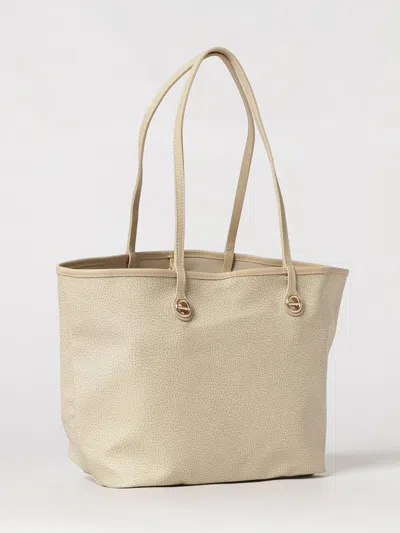 Borbonese Medium Flight Printed Tote Bag In White