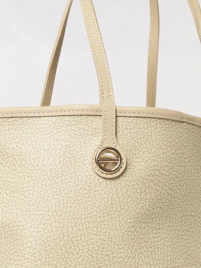 Borbonese Medium Flight Printed Tote Bag In White