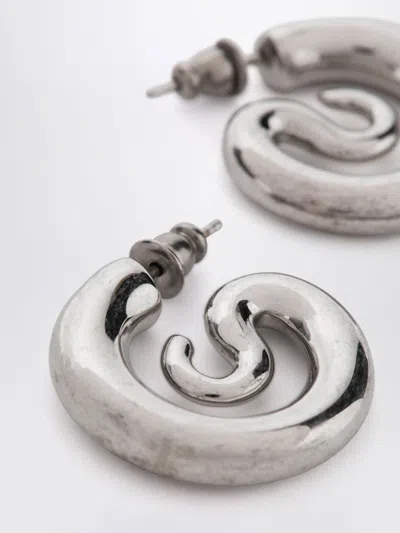 Panconesi Extra Small Serpent Earrings In Silver
