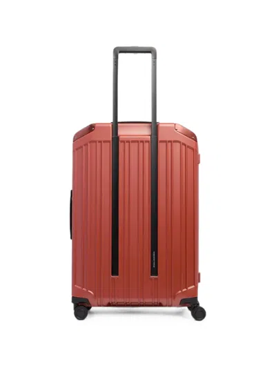 Piquadro Medium Expandable Hardside Suitcase In Red
