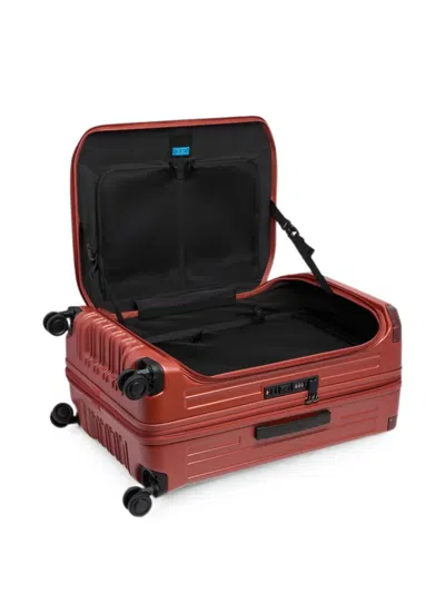 Piquadro Medium Expandable Hardside Suitcase In Red