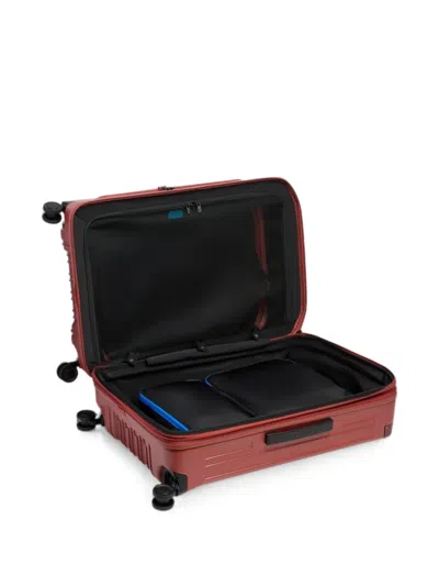Piquadro Medium Expandable Hardside Suitcase In Red