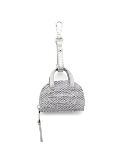 Diesel 1dr Dome Bag Charm In Metallic