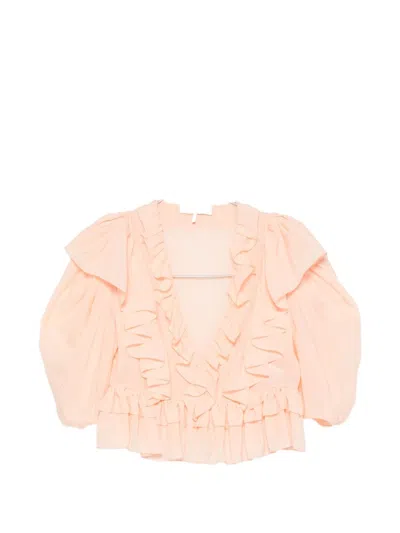 Chloé Ruffled Blouse In Pink