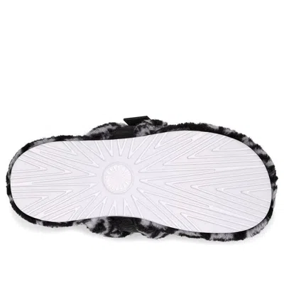 Ugg Super Fluff Slipper 'black White' In Multi