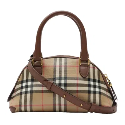 Burberry Primrose Small Shoulder Bag Check Pattern In Brown