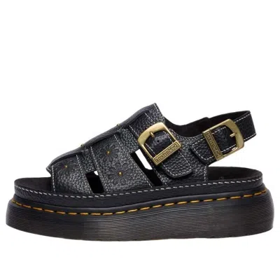Dr. Martens Wrenlie Open Toe Nappa Leder Fisherman Plateausandalen In Black